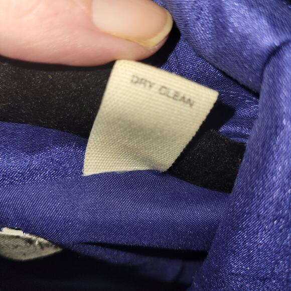 Marsh Landing Artsy Asian Floral Satin Jacket Sz M Blue‎ Embroidery Kawaii - Picture 11 of 11